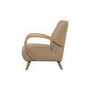 Side profile showcasing the distinct architectural curve of the bentwood armrest and tapered legs