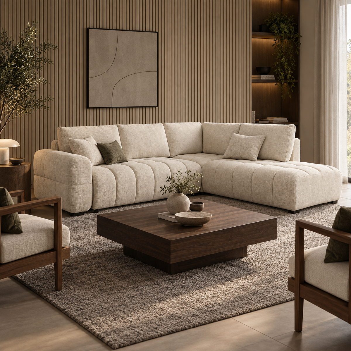 Avaa Pull-Out Sleeper Sectional with Chaise – Warm Beige-thumbmail-2