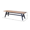 Frodo Dining Bench - Sundried Wheat - Matte Black