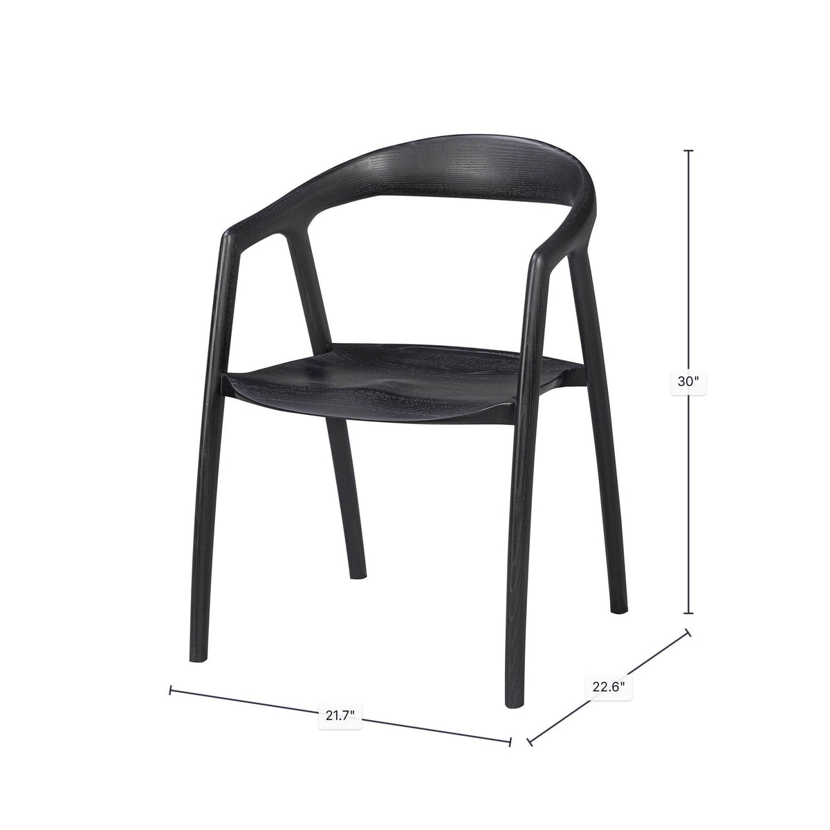 Vogue Dining Chair - Ebony Ash-thumbmail-4