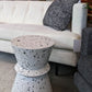 Concrete Hourglass Side Table - Terrazzo