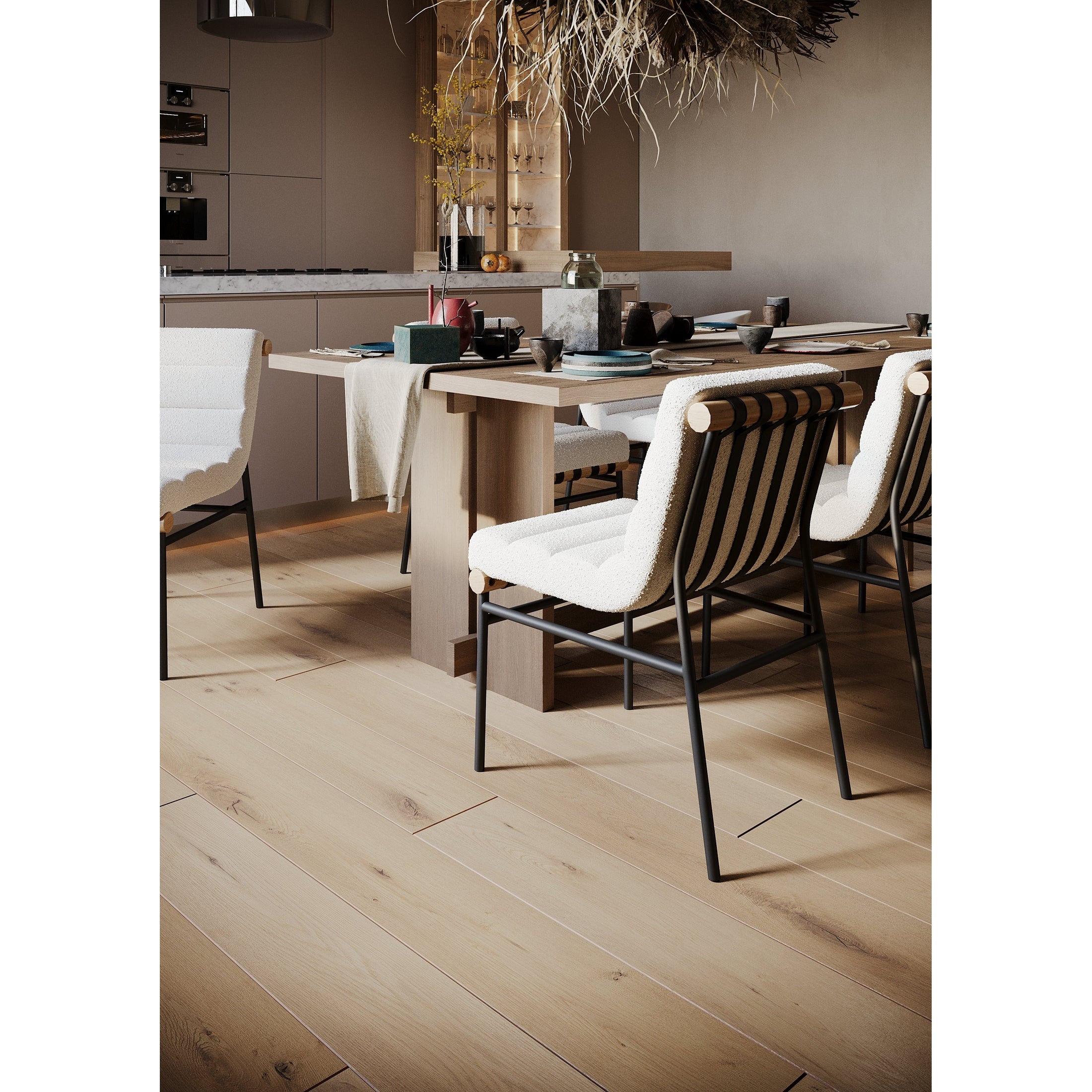 Maru Boucle' Fabric Dining Chair