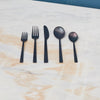 Hammered Black Flatware Set