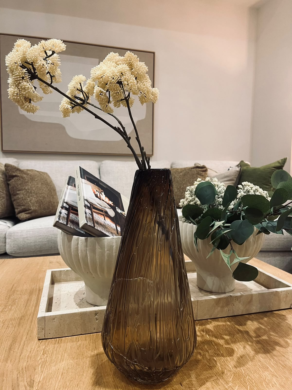 Glacier Tapered Glass Vase Tall