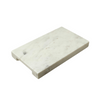 White Marble Thick Rectangular Board with Handle Grooves