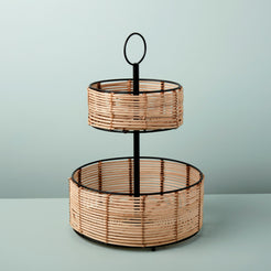 Simla Cane Tiered Basket