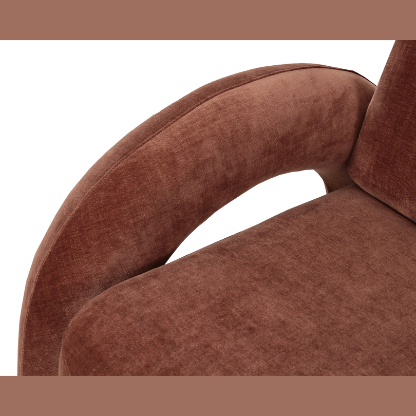 Alva Lounge Accent Chair – Cognac Brown