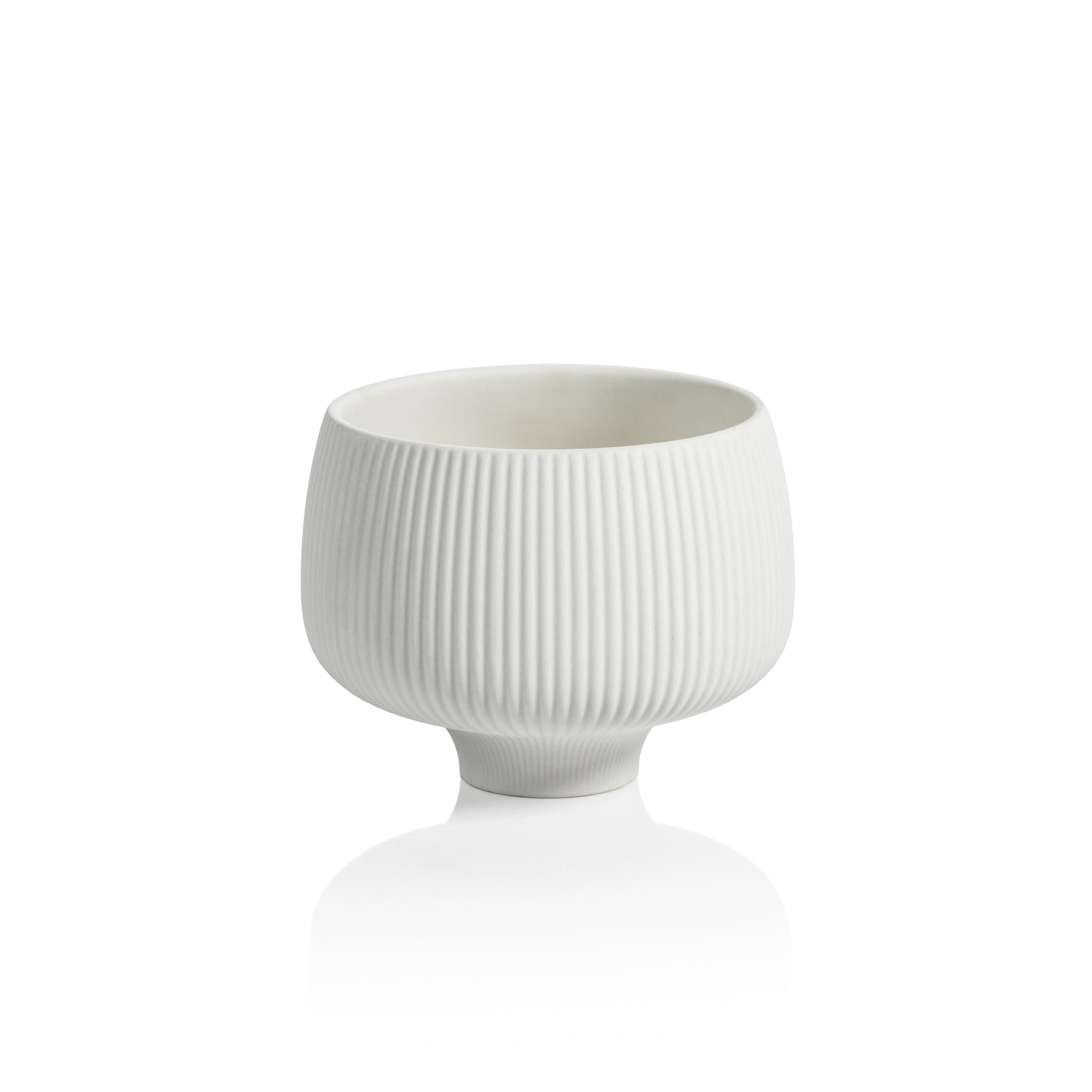 Ridged Condiment Bowl - Matt White-thumbmail-5