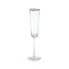 Aperitivo Triangular Double Old Fashioned Glass - Clear with Platinum Rim