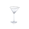 Aperitivo Triangular Double Old Fashioned Glass - Clear with Platinum Rim