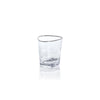 Aperitivo Triangular Double Old Fashioned Glass - Clear with Platinum Rim