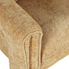 Close-up of armrest detail on Adley accent chair