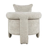 Back view of Adley accent chair in light fabric
