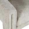 Close-up of light fabric upholstery on Adley accent chair