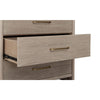 Bjorn Five Drawer Oak Wood Chest in Chai