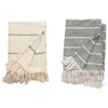 Striped Throw with Fringe