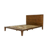 Lower angle perspective view highlighting the consistent wood finish across the side rails and headboard