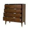 Three-quarter perspective view with all four drawers open showcasing the high-capacity storage and smooth internal construction