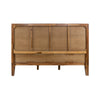Rear view of the headboard highlighting the stable vertical support beams and high-quality wood backing