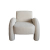 Straight-on view demonstrating the chair's presence as a modern statement piece