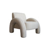Angled rear view showcasing the seamless flow of the upholstered frame