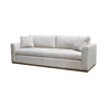 Angled profile of Anderson woven linen sofa