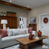 Anderson woven linen sofa in cozy living room