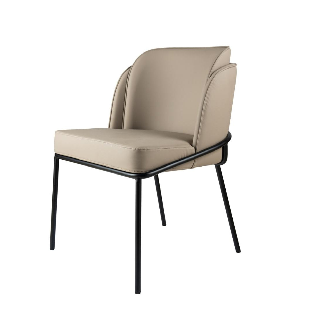 Laban Faux Leather Dining Chair - Taupe