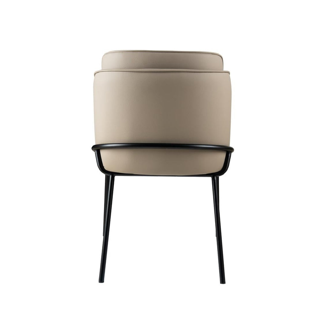Laban Faux Leather Dining Chair - Taupe