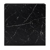 Direct overhead view showcasing the dramatic white veining patterns on the black marble-style tabletop surface