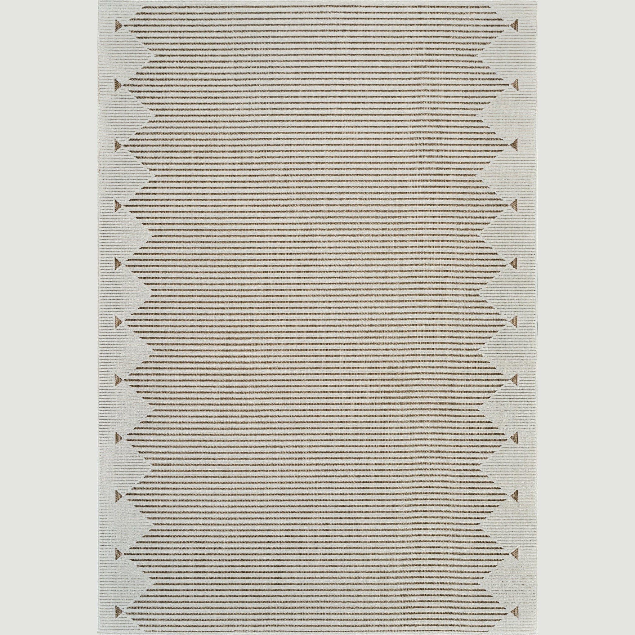 Aurora Beige Tribal Stripe Rug – 5 x 7'-thumbmail-1