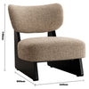 Auden accent chair with product dimensions shown