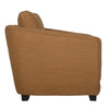 Side profile showcasing the gentle slope of the backrest and the structured frame