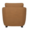 Direct back view highlighting the smooth finish and architectural presence of the chair