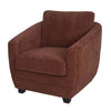Front angled view of the Baltimo chair variant in a warm rust orange textured fabric