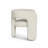 Rear view of Bamse accent chair in light fabric