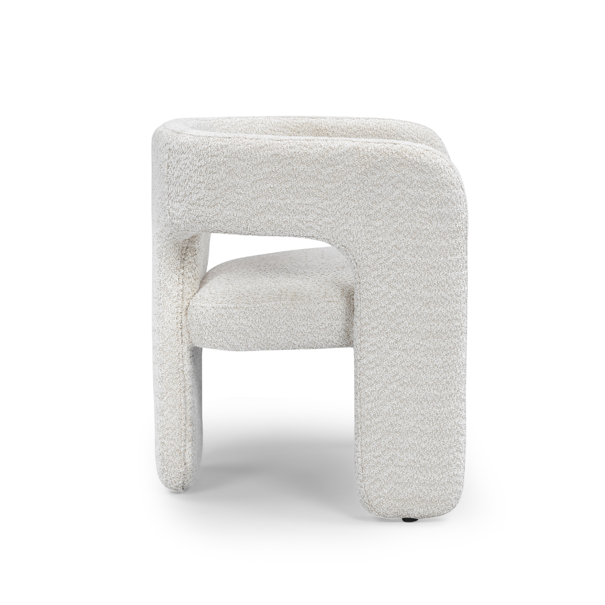 Side view of Bamse upholstered accent chair