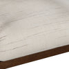 Macro shot of the textured Shoji Cream linen fabric highlighting the premium weave