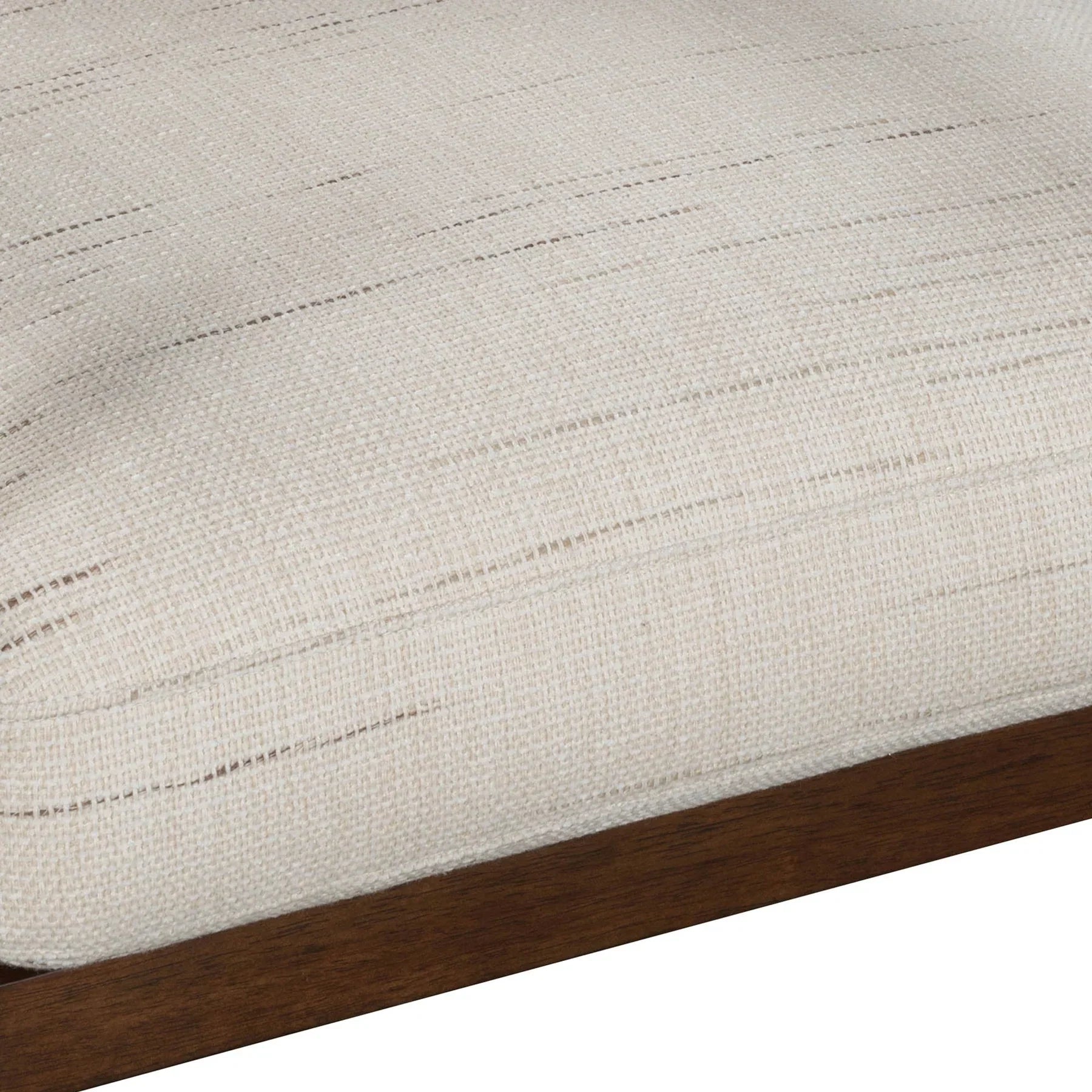 Macro shot of the textured Shoji Cream linen fabric highlighting the premium weave