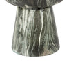 Detailed view of the conical base showcasing the deep green tones and natural geological variations of the stone