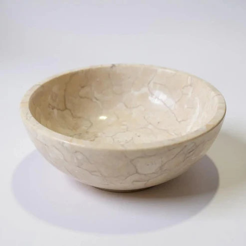 Marble bowl -Cream 15cm-thumbmail-1