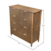 Technical diagram indicating a 43.3-inch width, 17.7-inch depth, and 45.2-inch height for the vertical storage chest
