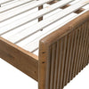 Detailed view of the side rail and footboard connection highlighting the seamless and durable construction