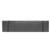 High-angled top view showcasing the elongated rectangular silhouette and dark upholstered seat of the Brooklyn bench