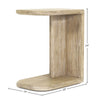 Product view highlighting the 24 inch height, 18 inch width, and 14 inch depth dimensions of the oak cantilever table