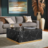 Roman Faux Marble Coffee Table - Black