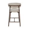 Malin Upholstered Bar Stool with Walnut Metal Legs