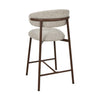 Malin Upholstered Bar Stool with Walnut Metal Legs