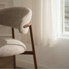 Malin Upholstered Bar Stool with Walnut Metal Legs
