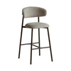 Malin Upholstered Counter Stool with Walnut Metal Legs